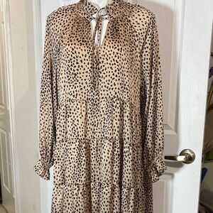 Leopard Print Tiered Dress
